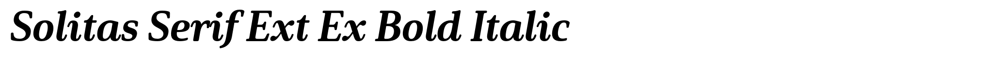 Solitas Serif Ext Ex Bold Italic image